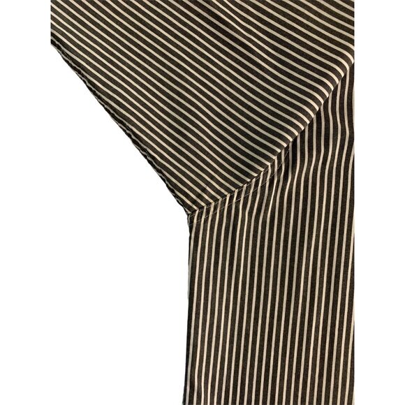 Chaps Est. 1978 Mens Long Sleeve White Gray Striped Button-Down Shirt Large - Picture 4 of 12